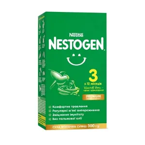 СМЕСЬ СУХАЯ МОЛОЧНАЯ NESTOGEN® 3 С ЛАКТОБАКТЕРИЯМИ L. REUTERI 300 г, с 12 мес.