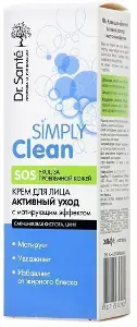 КРЕМ ДЛЯ ЛИЦА АКТИВНЫЙ УХОД С МАТИРУЮЩИМ ЭФФЕКТОМ серии "DR.SANTE SIMPLY CLEAN" 50 мл, активный уход с матир. эффектом