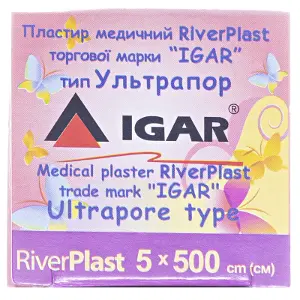 ПЛАСТЫРЬ МЕДИЦИНСКИЙ RIVERPLAST "ИГАР" 5 см * 5 м, уп. картон., ультрапор