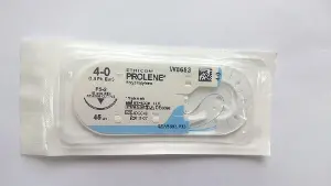 PROLENE 7/0, син. 60 см, игла колющ. 13 мм, 3/8