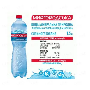 Мінеральна вода питтєва лікувально-столова Миргородська пляш. 1,5 л