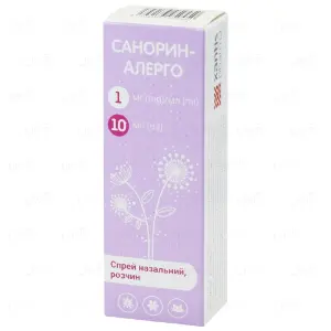 Санорин-Аллерго спрей назал., р-р 1 мг/мл фл. 10 мл