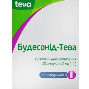 Будесонід суспензія д/інг. 0,25 мг/мл амп. 2 мл