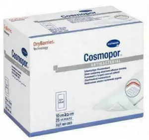 ПОВЯЗКА ПЛАСТЫРНОГО ТИПА COSMOPOR ANTIBACTERIAL 20 см * 10 см