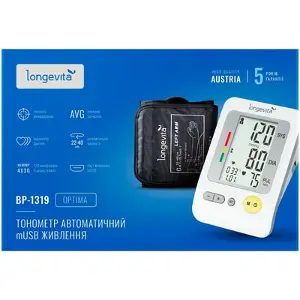 ИЗМЕРИТЕЛЬ АВТОМАТИЧЕСКИЙ АРТЕРИАЛЬНОГО ДАВЛЕНИЯ LONGEVITA BP-1319