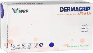 ПЕРЧАТКИ СМОТРОВЫЕ "DERMAGRIP®" ULTRA LS НИТРИЛОВЫЕ НЕ СОДЕРЖАТ ЛАТЕКСА НЕПРИПУДРЕННЫЕ НЕСТЕРИЛЬНЫЕ L, неприпудр.