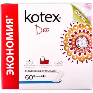 ПРОКЛАДКИ ЖЕНСКИЕ ГИГИЕНИЧЕСКИЕ KOTEX LUX NORMAL DEO с ароматом алоэ вера