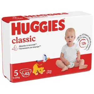 ПОДГУЗНИКИ ДЕТСКИЕ ГИГИЕНИЧЕСКИЕ HUGGIES CLASSIC large