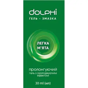 Гель-змазка Долфі 30 мл, Light mint, пролонг.