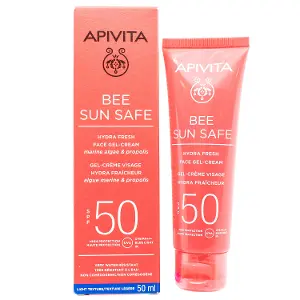 APIVITA BEE SUN SAFE СОЛНЦЕЗАЩИТНЫЙ ГЕЛЬ-КРЕМ ДЛЯ ЛИЦА SPF-50 50 мл