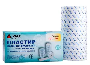 ПЛАСТЫРЬ МЕДИЦИНСКИЙ RiverPlast торговой марки "IGAR" тип ЛАЙТПОР (на основе спанлейс) 15 см * 10 см, спанлейс, тип Лайтпор