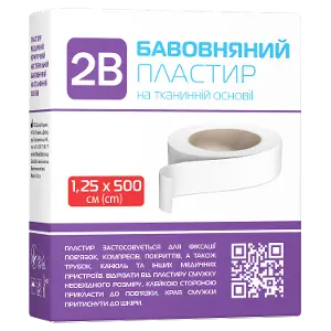 Пластир хірургічний 1,25 * 500 см, н/стер., ткан., бавовна