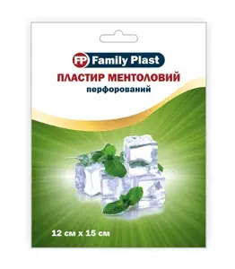 FAMILY PLAST ПЛАСТЫРЬ МЕНТОЛОВЫЙ С ПЕРЦЕМ ПЕРФОРИРОВАННЫЙ 12 см * 15 см, перфор.