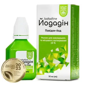 Йодадін р-н д/зовн. та місц. застос. 10 % фл. 30 мл, тм Baum Pharm