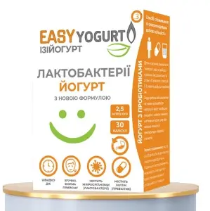 Йогурт Easy yogurt комплекс лактобактерій капсули 500 мг № 30