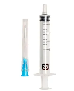 Шприц 2В, 3-компонентний 2мл 23G*1 1/4 0,6*32мм; 24G*1 0,55*25мм