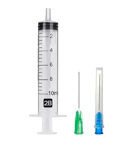 Шприц 2В трехкомпонентный стерильный с двумя иглами 21G (0,8 х 38 мм) / 23G (0,6 х 32 мм) 10 мл №1