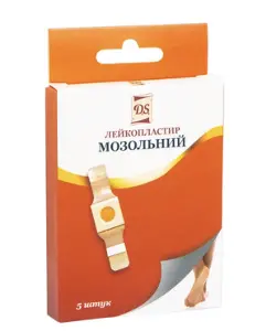 Пластир медичний D.S. мозольний 2 см х 6 см, 5 штук