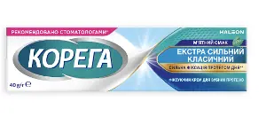 Крем фиксирующий для зубных протезов Корега Экстра Сильный Классический Мятный вкус 40 г Крем фиксирующий для зубных протезов Корега Экстра Сильный Классический Мятный вкус 40 г