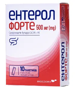 Ентерол форте порошок д/ор. сусп. по 500 мг №10 у пак. Ентерол форте порошок д/ор. сусп. по 500 мг №10 у пак.