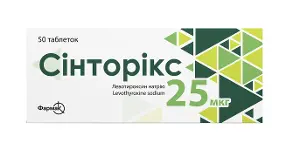 Сінторікс таблетки 25 мкг №50 Сінторікс таблетки 25 мкг №50
