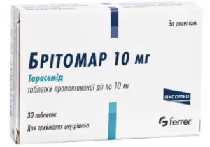 Брітомар 10 мг таблетки №30 Брітомар 10 мг таблетки №30
