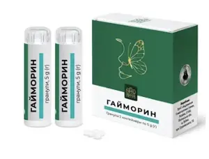Гайморин гранулы по 5 г №2 в конт. с дозат. Гайморин гранулы по 5 г №2 в конт. с дозат.
