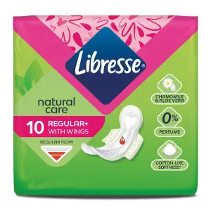 Прокладки гигиенические женские LIBRESSE (Либресс) Natural Care Ultra (Нейчерал кеа ультра) Нормал 10 шт Прокладки гигиенические женские LIBRESSE (Либресс) Natural Care Ultra (Нейчерал кеа ультра) Нормал 10 шт