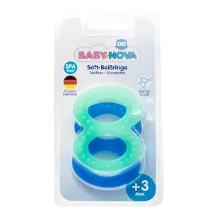 Зубне кільце BABY-NOVA (Бебі нова) тверде рельєфне колір в асортименті 2 шт Зубне кільце BABY-NOVA (Бебі нова) тверде рельєфне колір в асортименті 2 шт