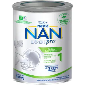 Суміш молочна дитяча NESTLE (Нестле) Нан ExpertPro Total Comfort 1 проти колік та закрепів з народження 400 г Суміш молочна дитяча NESTLE (Нестле) Нан ExpertPro Total Comfort 1 проти колік та закрепів з народження 400 г