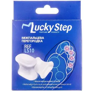 Перегородка міжпальцева LUCKY STEP гелева модель LS10 розмір 2 пара Перегородка міжпальцева LUCKY STEP гелева модель LS10 розмір 2 пара