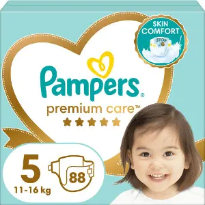 Підгузки для дітей PAMPERS Premium Care (Памперс Преміум) Junior (Юніор) 5 від 11 до 16 кг мега серія упаковка 88 шт Підгузки для дітей PAMPERS Premium Care (Памперс Преміум) Junior (Юніор) 5 від 11 до 16 кг мега серія упаковка 88 шт