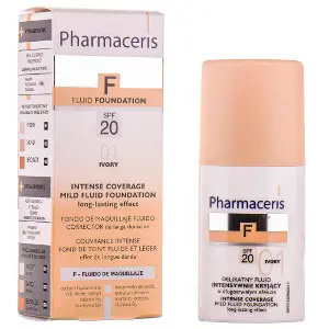 Флюїд для обличчя PHARMACERIS (Фармацеріс) F стійкий делікатний з інтенсивно маскуючими властивостями SPF 20 тон слонова кістка 30 мл Флюїд для обличчя PHARMACERIS (Фармацеріс) F стійкий делікатний з інтенсивно маскуючими властивостями SPF 20 тон слонова кістка 30 мл