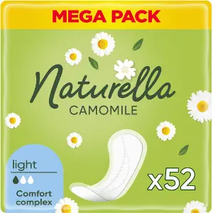 Прокладки щоденні жіночі NATURELLA (Натурелла) Camomile Light з ароматом ромашки 52 шт Прокладки щоденні жіночі NATURELLA (Натурелла) Camomile Light з ароматом ромашки 52 шт