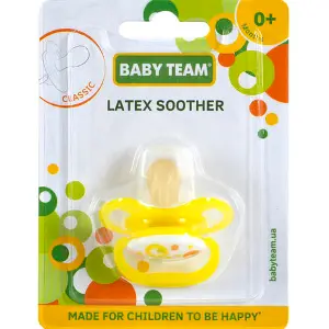 Пустушка латексна дитяча BABY TEAM (Беби Тим) артикул 3220 класична з 0 місяців 1 шт Пустушка латексна дитяча BABY TEAM (Беби Тим) артикул 3220 класична з 0 місяців 1 шт