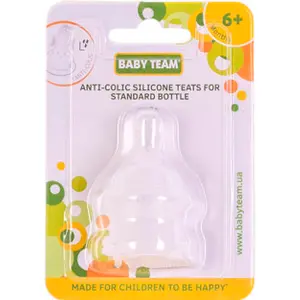 Соска силиконовая детская BABY TEAM (Беби Тим) артикул 2004 антиколиковая быстрый поток с 6 месяцев 2 шт Соска силиконовая детская BABY TEAM (Беби Тим) артикул 2004 антиколиковая быстрый поток с 6 месяцев 2 шт