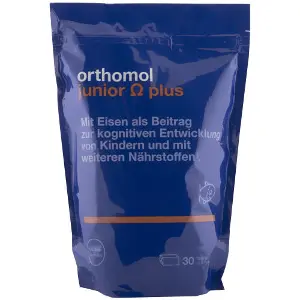Ортомол Джуніор Омега плюс (Orthomol junior Omega plus) вітамінний комплекс для підвищення розумової активності іриски на курс прийому 30 днів Ортомол Джуніор Омега плюс (Orthomol junior Omega plus) вітамінний комплекс для підвищення розумової активності іриски на курс прийому 30 днів