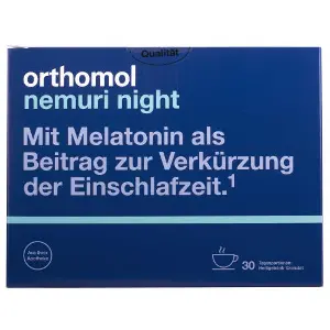 Ортомол Немурі Ніч (Orthomol Nemuri) вітамінний комплекс при порушеннях сну та підвищеній нервовій збудливості гранули на курс прийому 30 днів Ортомол Немурі Ніч (Orthomol Nemuri) вітамінний комплекс при порушеннях сну та підвищеній нервовій збудливості гранули на курс прийому 30 днів