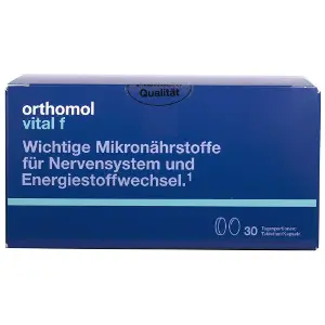 Ортомол Вітал Ф (Orthomol Vital F) вітамінний комплекс для жіночого здоров'я капсули + таблетки на курс прийому 30 днів Ортомол Вітал Ф (Orthomol Vital F) вітамінний комплекс для жіночого здоров'я капсули + таблетки на курс прийому 30 днів