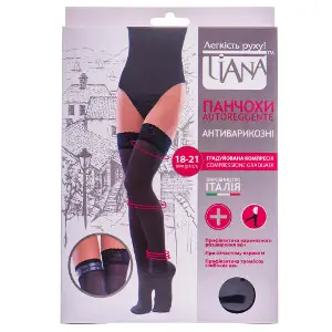 Панчохи антиварикозні TIANA 838 (Тіана) 18-21 мм рт ст 140 den розмір 4 чорні БПДВ Панчохи антиварикозні TIANA 838 (Тіана) 18-21 мм рт ст 140 den розмір 4 чорні БПДВ