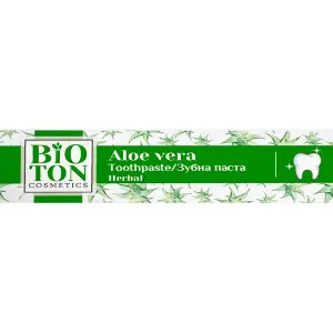 Зубна паста BIOTON (Біотон) Cosmetics Herbal (Косметікс Хербал) Алое вера 100 мл Зубна паста BIOTON (Біотон) Cosmetics Herbal (Косметікс Хербал) Алое вера 100 мл