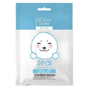 Маска для обличчя Beauty Derm (Бьюті дерм) тканинна зволожуюча Animal Seal Aqua 25 мл Маска для обличчя Beauty Derm (Бьюті дерм) тканинна зволожуюча Animal Seal Aqua 25 мл