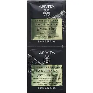 Маска для обличчя APIVITA (Апівіта) EXRTESS BEAUTY (Експрес бьюті) глибоко очищуюча з зеленою глиною по 8 мл 2 шт Маска для обличчя APIVITA (Апівіта) EXRTESS BEAUTY (Експрес бьюті) глибоко очищуюча з зеленою глиною по 8 мл 2 шт