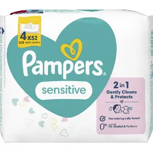 Салфетки влажные детские PAMPERS (Памперс) Sensitive (Сенситив) упаковка 208 шт Салфетки влажные детские PAMPERS (Памперс) Sensitive (Сенситив) упаковка 208 шт