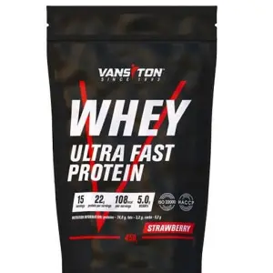 Високопроцентний сироватковий білок для спортсменів VANSITON (Вансітон) Ultra Pro (Ультра Про) Протеїн Полуниця порошок 450 г Високопроцентний сироватковий білок для спортсменів VANSITON (Вансітон) Ultra Pro (Ультра Про) Протеїн Полуниця порошок 450 г