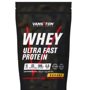 Високопроцентний сироватковий білок для спортсменів VANSITON (Вансітон) Ultra Pro (Ультра Про) Протеїн Банан порошок 450 г Високопроцентний сироватковий білок для спортсменів VANSITON (Вансітон) Ultra Pro (Ультра Про) Протеїн Банан порошок 450 г