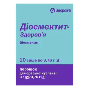 Диосмектит-Здоровье порошок для оральной суспензии 3г/3,76г в саше по 3,76 г 10 шт Диосмектит-Здоровье порошок для оральной суспензии 3г/3,76г в саше по 3,76 г 10 шт