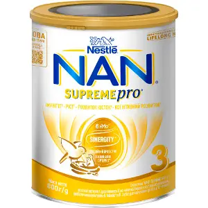 Суміш молочна дитяча NESTLE (Нестле) Нан 3 Supreme (Супрім) на основі частково гідролізованого білка молочної сироватки з 12-ти місяців 800 г Суміш молочна дитяча NESTLE (Нестле) Нан 3 Supreme (Супрім) на основі частково гідролізованого білка молочної сироватки з 12-ти місяців 800 г