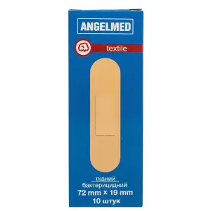 Пластырь бактерицидный Angelmed (АнгелМед) на тканевой основе 19мм х 72мм 10 шт Пластырь бактерицидный Angelmed (АнгелМед) на тканевой основе 19мм х 72мм 10 шт