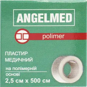 Пластир медичний Angelmed (АнгелМед) на полімерній основі 2,5см х 500см 1 шт Пластир медичний Angelmed (АнгелМед) на полімерній основі 2,5см х 500см 1 шт